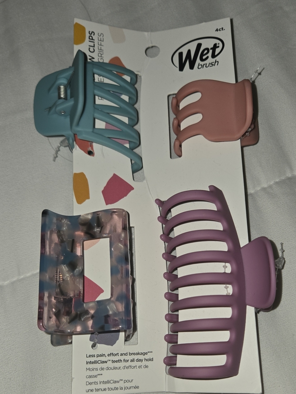 Wet Seal Pastel Hair Claw Clip Set - Blue, Pink, Purple, Multicolor